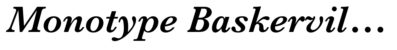 Monotype Baskerville Semi Bold Italic